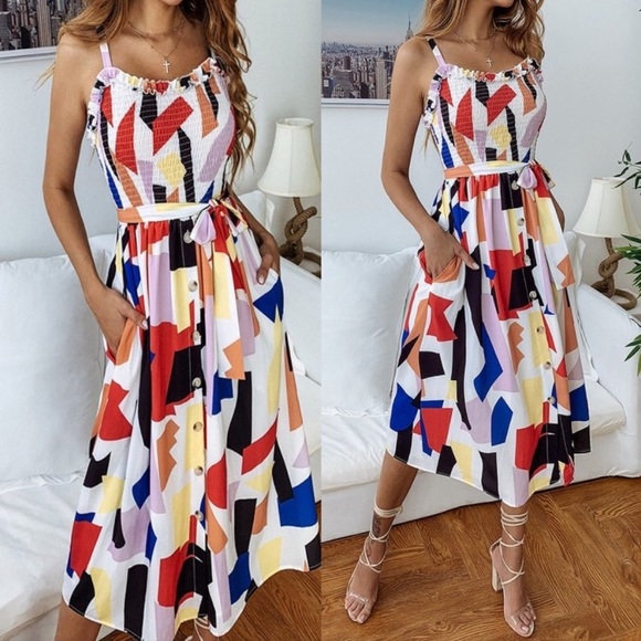 Dresses & Skirts - Sleeveless Fit & Flare Midi Dress | Boutique